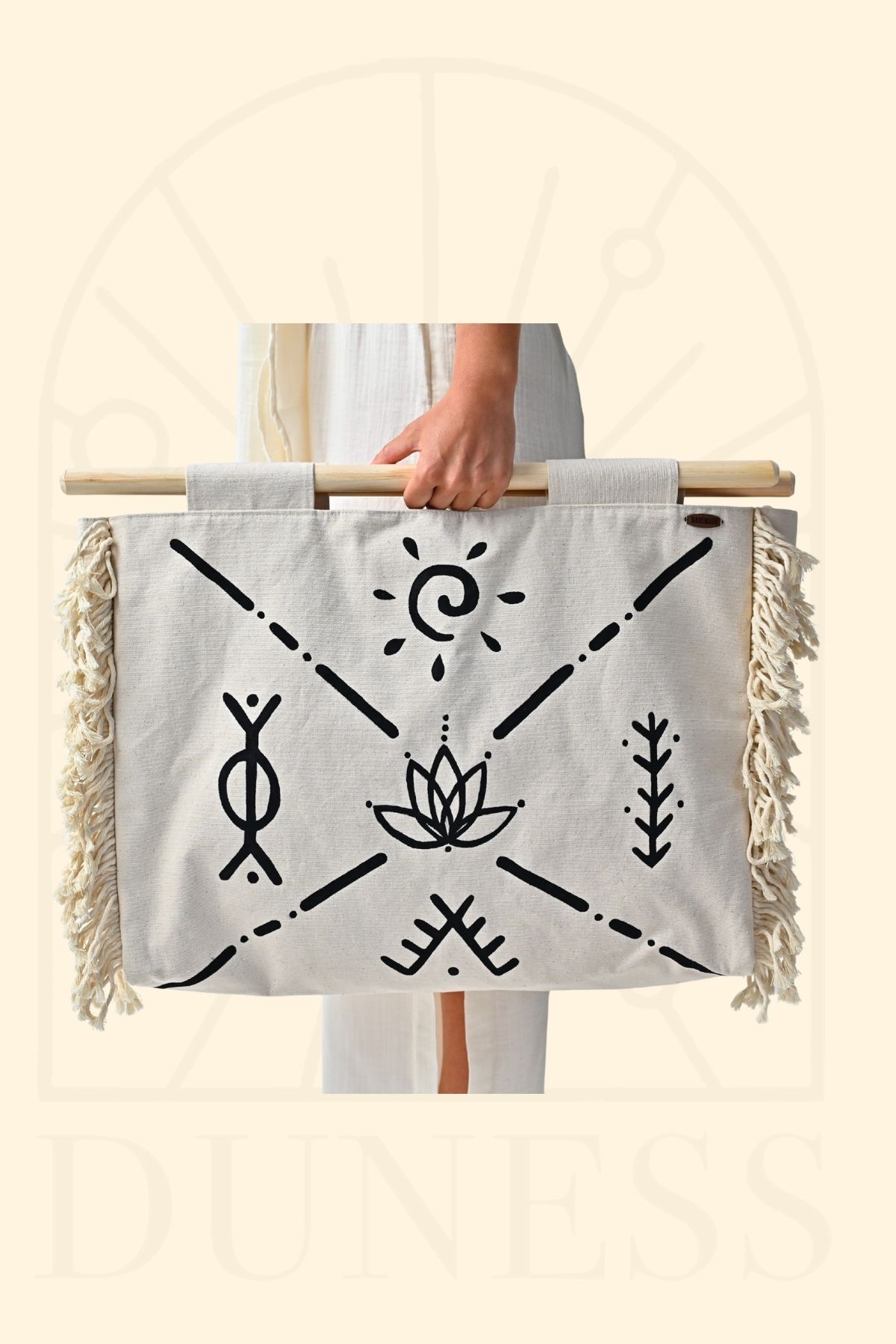 ZENA % 100 KETEN ETNİK ÇANTA