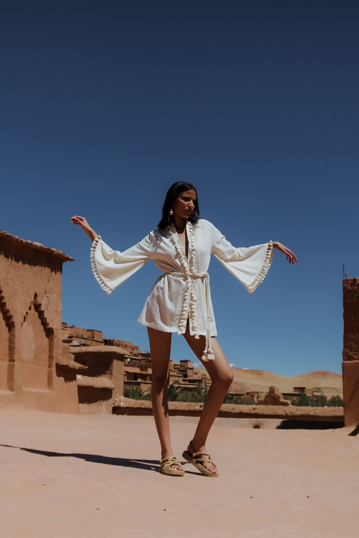 LOUBNA %60 PAMUK KISA KİMONO