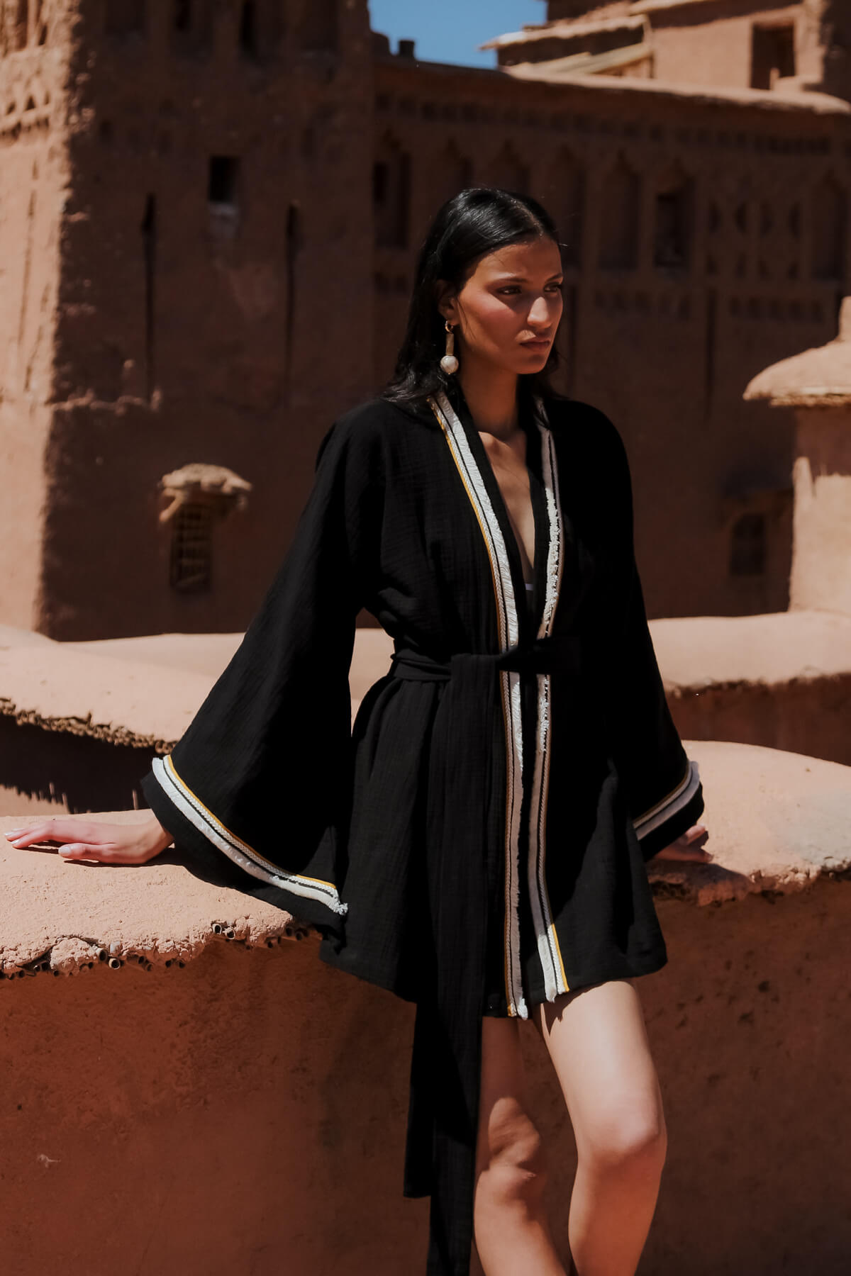 JANNA %100 PAMUK KISA KİMONO